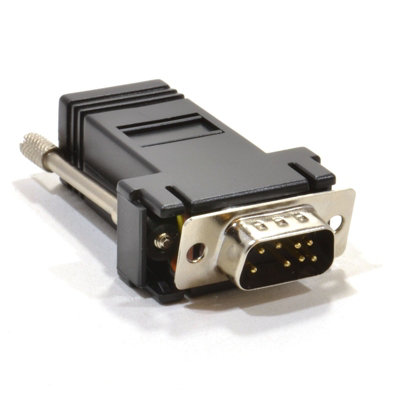B&Q -  Rj45 Female Socket To 9 Pin Serial Db9 Male Plug Adapter
