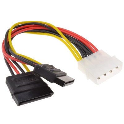 Kenable Sata Power Splitter Cable 4 Pin Lp4 Molex To 2 X Sata Power from B&Q
