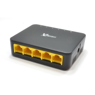 Kenable 5 Port 10 100 1000 Mbps Gigabit Desktop Rj45 Ethernet Switch from B&Q