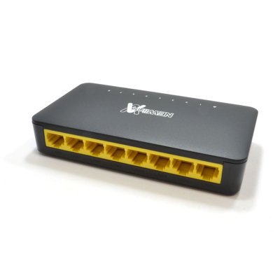 Kenable 8 Port 10 100 1000 Mbps Gigabit Desktop Rj45 Ethernet Switch from B&Q