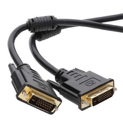 Kenable Dvi-D Dual Link With Ferrite Cores Male To Male Cable Gold 10M from B&Q