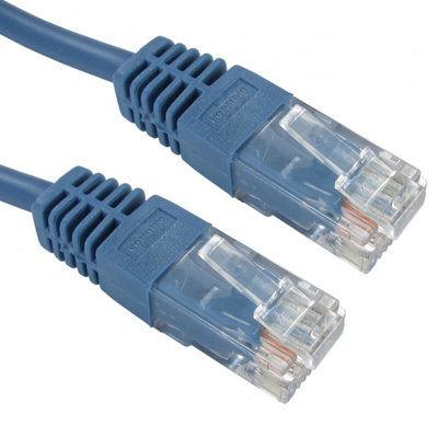 B&Q -  Blue Network Ethernet Rj45 Cat-5E Utp Patch Lan Copper Cable 0.25M