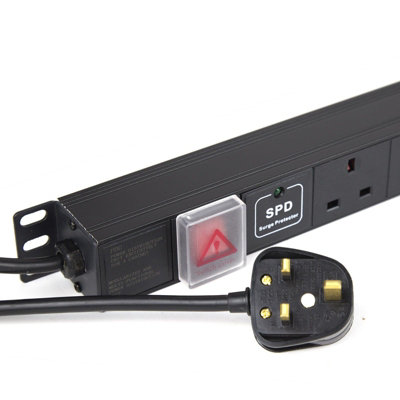 Kenable Pdu Uk Sockets 12 Way With Uk Plug Power Distribution Unit Vertical Surged 1.8M from B&Q