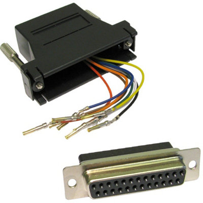 Kenable Rj45 Socket To 25 Way Db25 Modular Female Sockets Adapter from B&Q