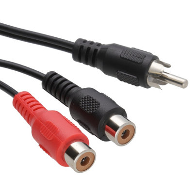 B&Q -  Rca Male To Twin Rca Female Splitter Adapter Cable 15Cm