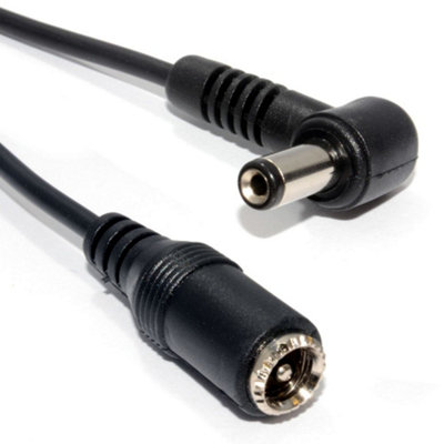 Kenable 5.5 X 2.1mm Right Angled Dc Power Male Female Cctv Extension Cable 2M from B&Q