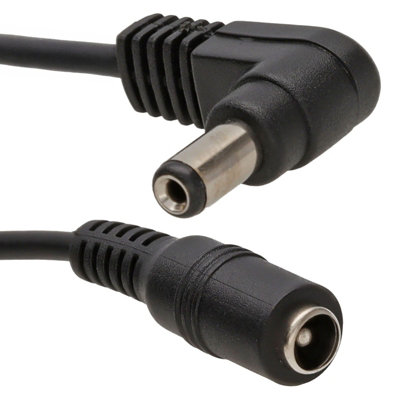 Kenable 5.5 X 2.1Mm Right Angled Dc Power Male Female Cctv Extension Cable 5M Medium B&Q