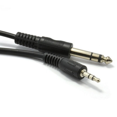 Kenable 3.5mm Stereo Jack Plug To 6.35mm Stereo Jack Plug Copper Cable 1.8M from B&Q