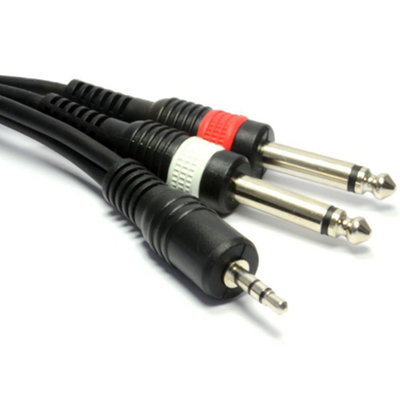 Kenable Pulse Shielded 3.5mm Stereo Jack To 2 X 6.35mm Mono Jack Cable 6M from B&Q