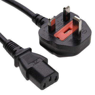 Kenable Power Cord Uk Plug To Iec Cable (Pc Mains Lead) C13 6M
