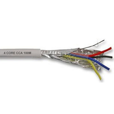 Kenable Alarm Security Screened Cca Cable 4 Core White 100M from B&Q