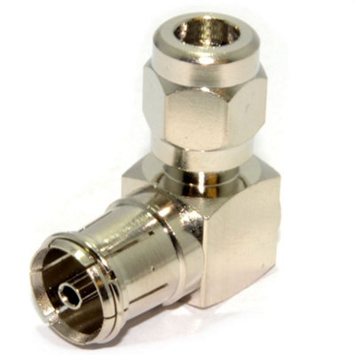 Kenable Rf Coax Right Angle Socket For Tv Aerial CablesAll Metal Adapter from B&Q