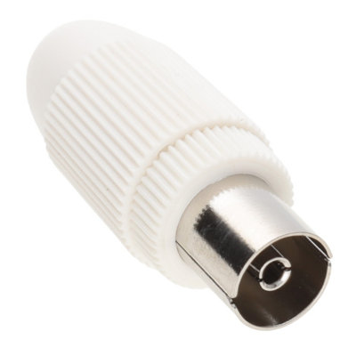 Kenable Screw On Female Rf Socket For Tv Freeview Aerial Coax Cable Adapter