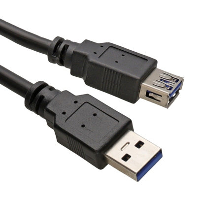 B&Q -  Usb 3.0 Superspeed Extension Cable Type A Male To Female Black 5M Long