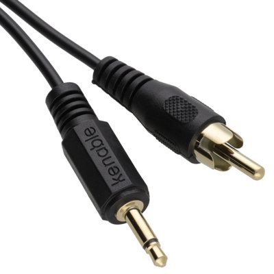 Kenable 3.5mm Mono Jack Plug To Single Rca Phono Plug Cable 2M Gold from B&Q