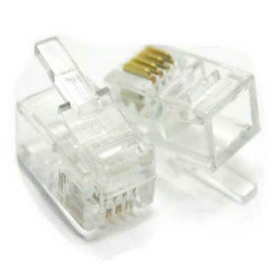 Kenable Rj10 4P4C Telephone Handset Replacement Crimp End Connectors (10 Pack) from B&Q