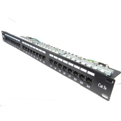 Kenable 24 Port Networking Patch Panel Cat5E Vertical Punchdown & Management from B&Q