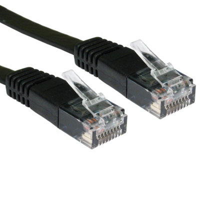 B&Q -  Flat Black Ethernet Network Lan Patch Cable Lsoh Lszh Low Smoke 10M