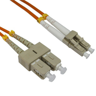 Kenable Om2 Orange Fibre Optic Lc Sc Duplex mm 50 125 Patch Lszh Cable 1M