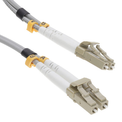 B&Q -  Om1 Grey Fibre Optic Lc Lc Duplex mm 62.5 125 Patch Lszh Cable 1M