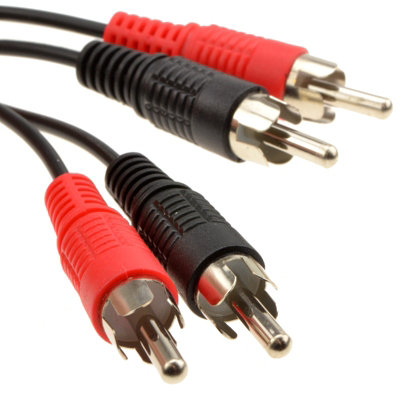 Kenable Rca Phono Twin Plugs To Plugs Stereo Audio Cable Lead Nickel 3M from B&Q