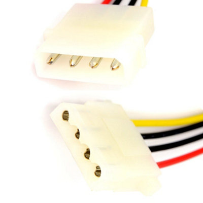 Kenable Power Extension Cable 4 Pin Lp4 Molex Male To Female 12Cm from B&Q
