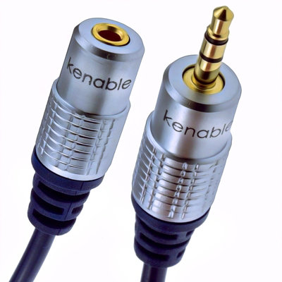 Kenable Pure Ofc Hq 3.5mm Jack To Stereo Jack Socket Headphone Extension Cable 0.5M from B&Q