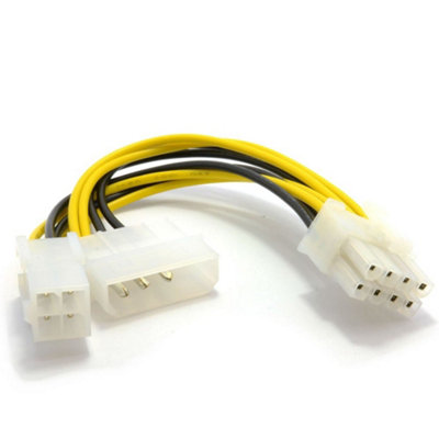 Kenable 4 Pin Atx & 4 Pin Lp4 Molex To 8 Pin Eps Power Adapter Cable from B&Q