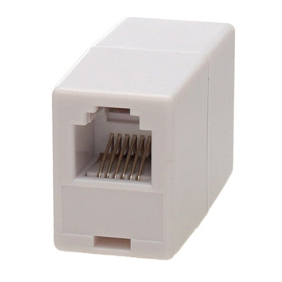 B&Q -  Rj11 Or Rj12 6P6C 6 Pin Female Coupler Adapter For Joining Cables -