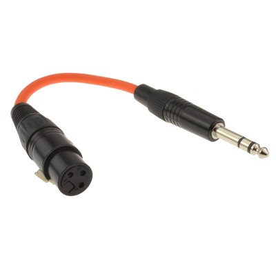Kenable Xlr 3 Pin Socket To 6.35mm Stereo Jack Audio Adapter Cable 20Cm