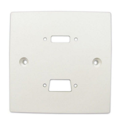 Kenable Pre Drilled Mounting Wall Faceplate For Hdmi & Vga Panel Stubs White