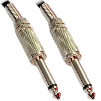 Kenable High Quality Mono Jack To Jack 6.35mm Male To Male Cable Lead Black 3M from B&Q