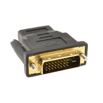 Kenable Dvi-D 24+1 Male To Hdmi Socket Adapter Converter Joiner Gold from B&Q