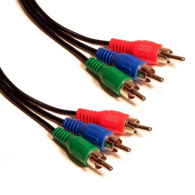 Kenable Rgb Component Video Lead 3 Phonos To 3 Rca Phono Cable 3M from B&Q