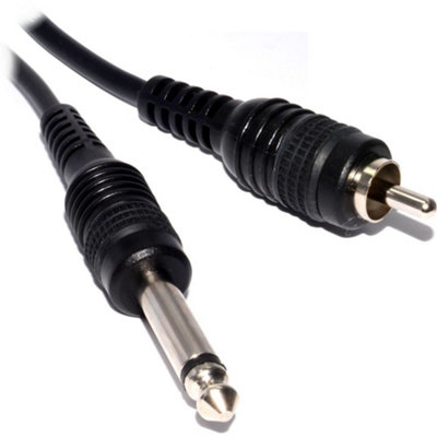 Kenable Pulse Shielded 6.35mm Mono Jack Plug To Phono Plug Audio Cable 1.2M from B&Q
