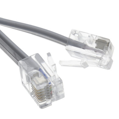 Kenable Flat Rj12 6P6C To Rj12 6P6C Cable Plug To Plug (Rj11 With 6 Wire) 5M from B&Q