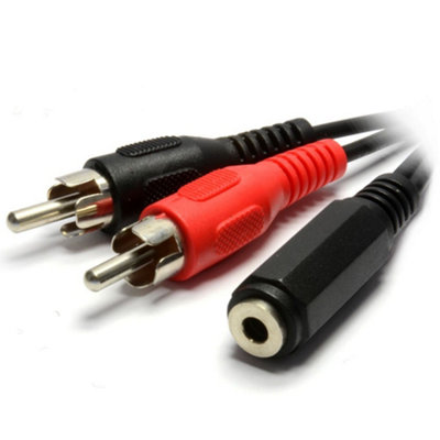 Kenable 3.5mm Stereo Jack Socket To Twin Phono Rca Plugs Adapter Cable 2M from B&Q