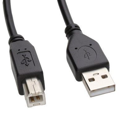 Kenable Usb 2.0 24Awg High Speed Cable Printer Lead A To B Black 1.2M from B&Q