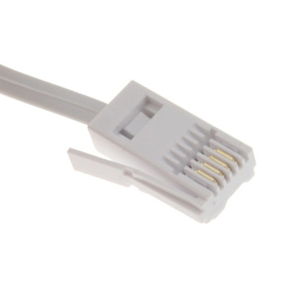 Kenable Bt 4 Wire 431A Plug To 4 Wire Male Plug Telephone Cable Lead 1M White from B&Q