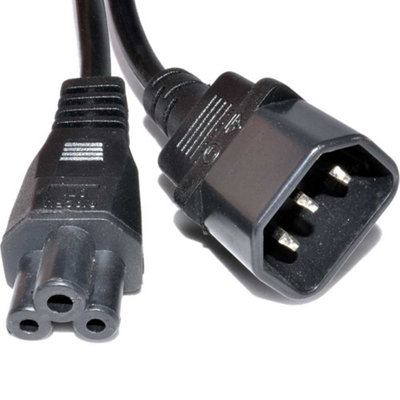 B&Q -  Iec C14 To Iec C5 Cloverleaf Power Lead Cable 5M Black