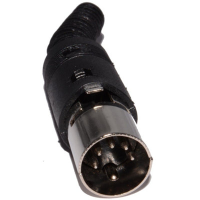 Kenable 5 Pin Din Male Soldering End Terminal & Strain Relief For Midi Cables from B&Q