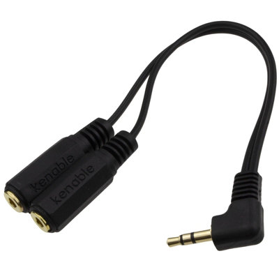 Kenable 3.5mm Right Angle Stereo Jack Audio Splitter Adapter Cable Lead 20Cm from B&Q