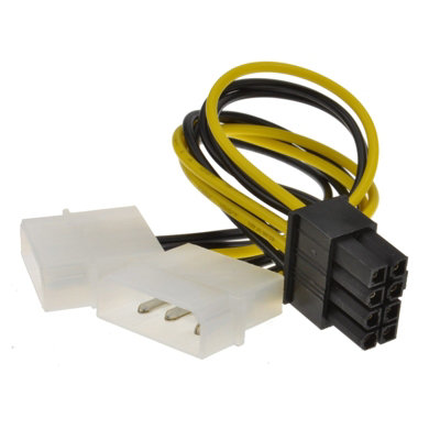 Kenable 8 Pin Pci Express Pcie Power Cable From Dual 4 Pin Molex Lp4 Adapter from B&Q