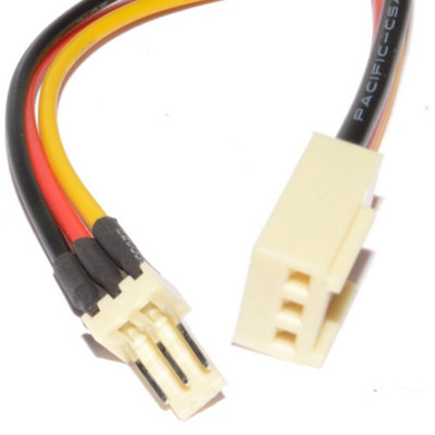 Kenable 3 Pin Fan Male Plug To Female Socket Power Extension Cable 30Cm from B&Q