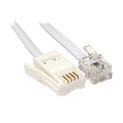 Kenable Bt 4 Wire Plug To 4 Pin Rj11 Telephone Modem Cable 2M from B&Q
