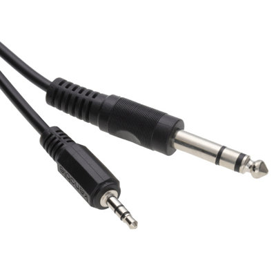 Kenable 3.5mm Stereo Jack Plug To 6.35mm Stereo Jack Plug Cable 1.8M from B&Q