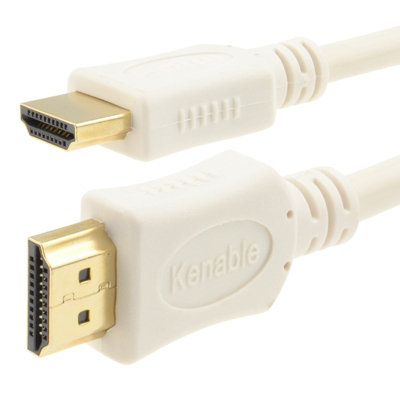 B&Q -  Gold Hdmi Cable High Speed 1080P Hd Tv Screened Lead White 2M