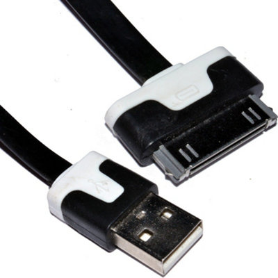 Kenable 30 Pin Data & Charging Usb Flat Cable Black 2M from B&Q