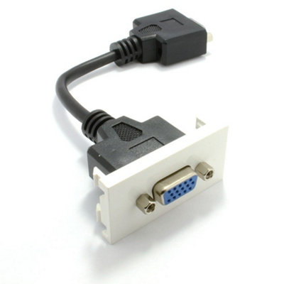Kenable Ready Made Faceplate Module Svga 15 Pin Socket Panel Mount Stub 15Cm from B&Q