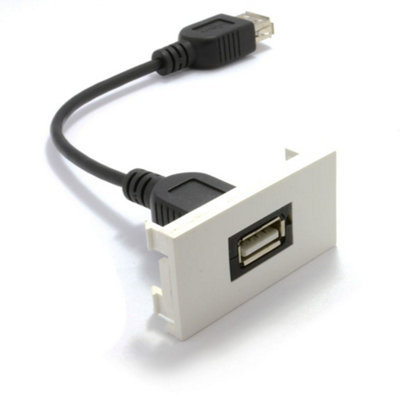 Kenable Ready Made Faceplate Module Usb 2.0 Type A Socket Panel Mount Stub from B&Q